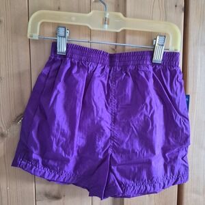Growing Up Vintage Purple Nylon Shorts Toddler Kids Size 3T Elastic Waist